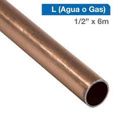 Cañeria Cobre L 1/2 x 6m Gas
