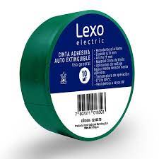 Cinta PVC Verde 19mmx10mts Lexo