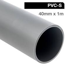Tubo Sanitario Gris 40mm x 1mts