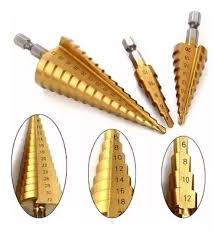 Set 3 Brocas Conica Escalonada Hemic