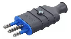 Enchufe Macho Volante 2P+T 16A Gewiss Negro