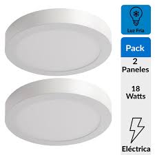 Pack Panel Led Circular 18w Sobrepuesto Blanco