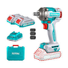 Llave De Impacto Inalámbrica 1/2" 20v 2bat + 3Acc Total