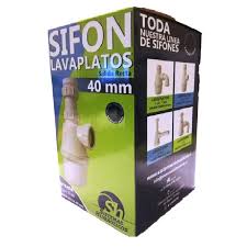 Sifon Lavaplatos Salida Recta 40mm