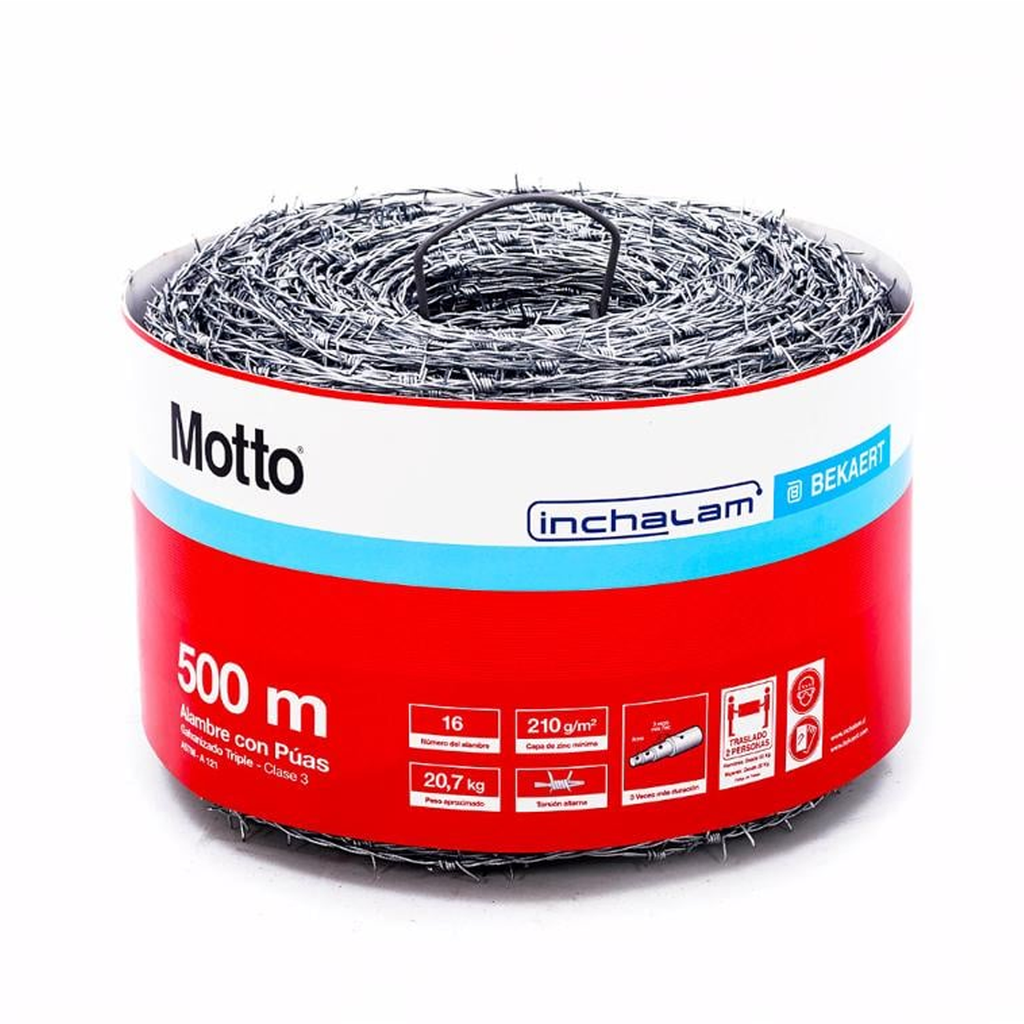 Alambre de Puas MOTTO BWG 16 500m