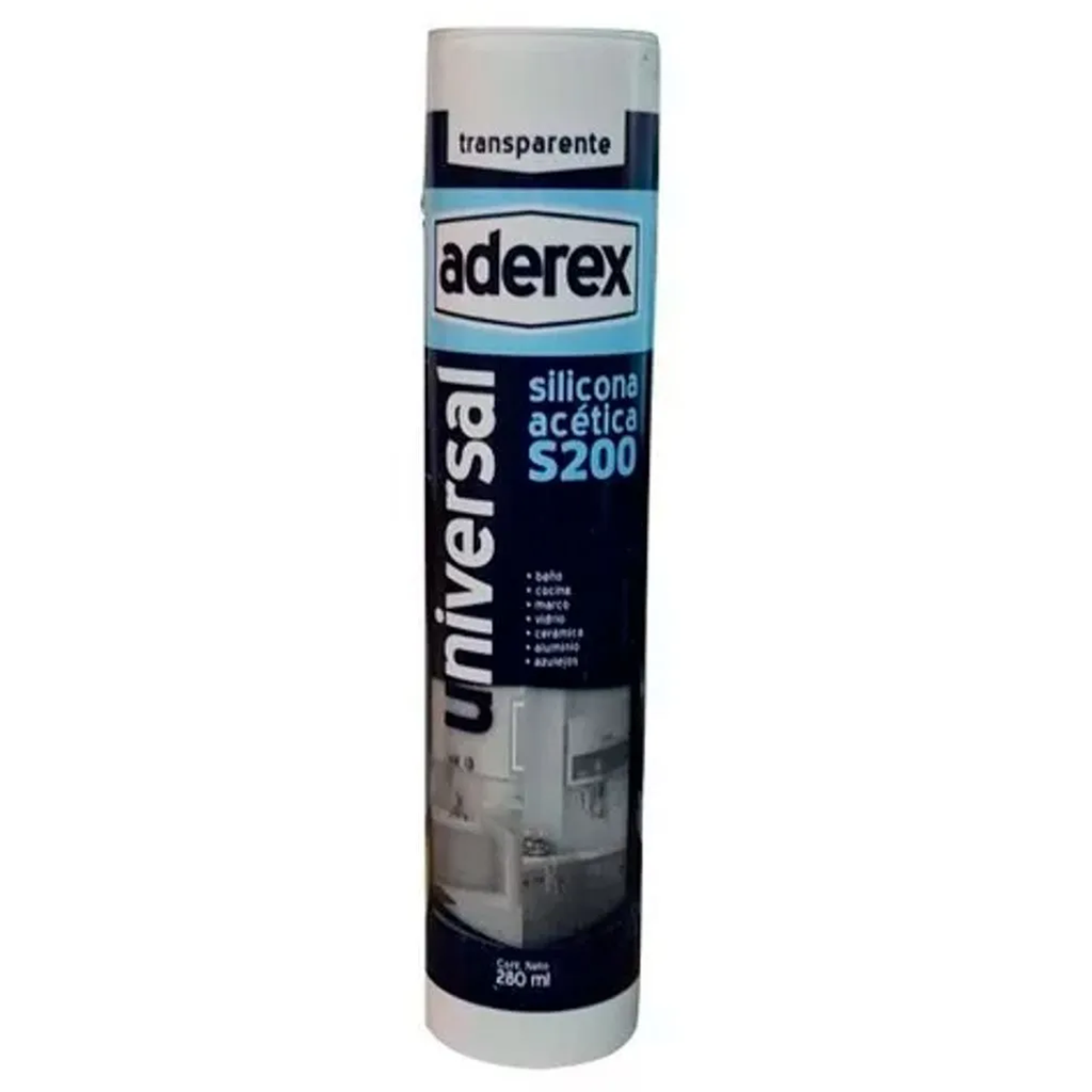 Silicona Acetica Transparente 280ml Aderex