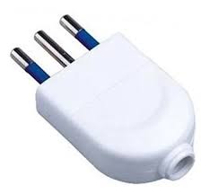Enchufe Macho Volante 2P+T 10A Blanco Eco