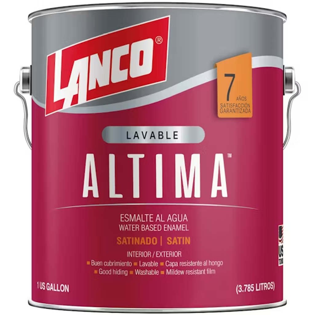 Esmalte Agua Sat Altima Blanco 1gl Lanco