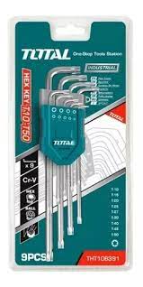 Juego Llave Hex-Estrella 9Pcs Industrial Total