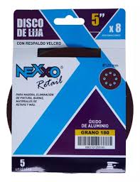 Set 5 Discos Lija-Velcro 125mm Gr.120 Nexxo
