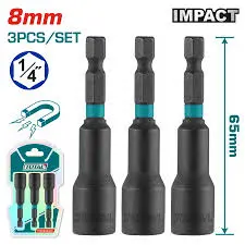 Set Adaptador Hex Magnetico 8mm 3pcs Total