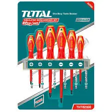 Juego 6 Destornilladores Electricista Total