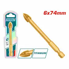 Broca Ceramico y Vidrio Titanio 6x74mm