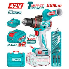Taladro Percutor 13mm Inalám 42v 2bat+acce total