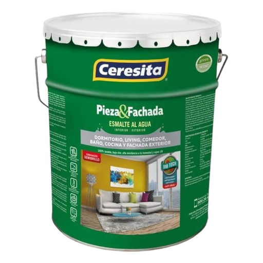 [11350030] Esmalte al Agua Pieza y Fachada Blanco 4Gl Ceresita