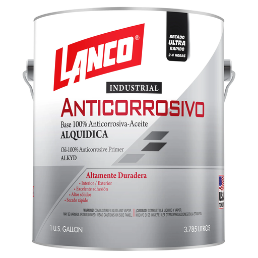 [AC3435-4] Anticorrosivo Industrial Negro 1Gl Lanco