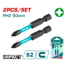 [TACIM71PH250] Set Puntas Destornillador Impacto PH2 50mm S2 Total