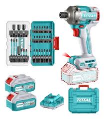 [TOSLI240966] Kit Atornillador De Impacto 20v + Set Puntas Total 2Bat