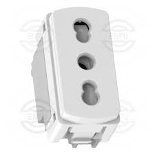[0200TA0103] Modulo Enchufe Bipaso 10-16A Blanco Mec