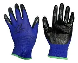 [GD012-8] Guante Telagoma Azul-Negro 8 Fwyyt