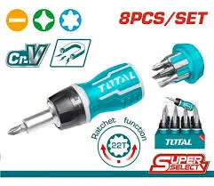 [TACSDS1726] Destornillador Imantado 8 en 1 Total