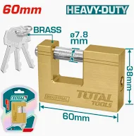 [TLK32603] Candado Cuadrado Resistente 60mm Total