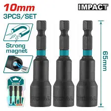[TAC271031] Set Adaptador Hex Magnetico 10mm 3pcs Total