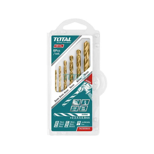 [TACSD0605] Set Broca Metal HSS 6 piezas Total